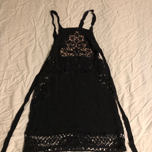 For Love and Lemons Black Apron Mini Dress medium - Picture 2 of 6